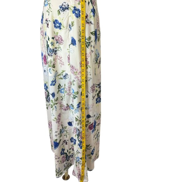 2Bella Floral Print Halter Maxi Dress Size M – High Low Overlay Skirt - Picture 8 of 9